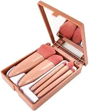 Makeup Brush Sets,Includes Portable Makeup Case, Makeup Mirror, Foundation Brush, Loose Brush, Smudge Brush, Eyeshadow Brush, Lip Brush
