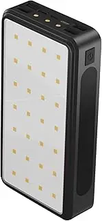 Portable Solar Bank - 20000mAh Solar Charger with LED Light | Waterproof Battery Pack Supports 4 Devices | for Camping, Hiking, Commuting and Outdoor Adventures