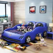 KID RACING CAR FEATURE BOY KING QUEEN DOUBLE SINGLE BED REAL LEATHER BRAND NEW