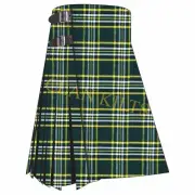 Irish Green Dark 8-yard Scottish Handmade Traditional Tartan Kilt For Men