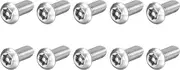 uxcell 10Pcs Torx Security Machine Screws, 5/16-18 x 3/4" 304 Stainless Steel Tamper Resistant Button Head Screws Bolt Full Thread for Anti-Theft Tamper Proof, Silver Tone