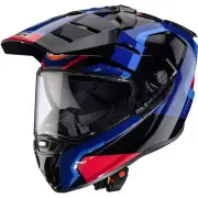 Tanami Scram Black Red Blue Full Face Adventure Helmet