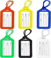 Luggage Tags for Suitcases: 6 Pack Travel Tags for Luggage, Bright Luggage Bag