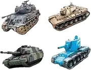 4Pcs DIY Tank Handcrafts Desktop Decoration for Kids Adults 4D Tanks Model