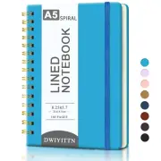 Spiral Notebook A5, 8.27"X5.7" Hardcover Notebook 160 Lined Pages Spiral Journal