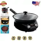 User-Friendly Induction Wok & Heating Base - 3 Power Levels & Safety Shut Off
