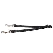 Rogz Double Splitter Reflective Nylon Dog Lead Black Large