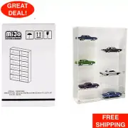 12 Car Display Case Wall Mount with White Back Panel "Mijo Exclusives" for 1/64