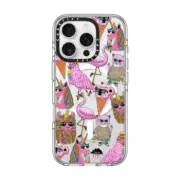 iPhone 16 Pro Clear Case MagSafe Compatible Chilling with the Funky Cats iPhone case by Mulga