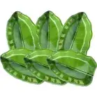 Banana Leaf Melamine Plate Snacks Serving Plate Set Pack of 6