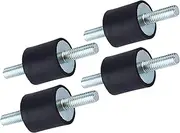 Anti-Vibration Rubber Mounts, Pack of 4, M6 20 * 20, Rubber Anti-Vibration Isolation Mount Shock Absorber, Car/Boat, Protection Function, Noise Reduction