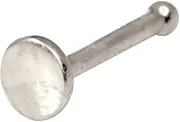 [JewelryWeb] 14ct White Gold Round Body Piercing Jewelry Nose Stud