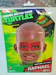 Raphael Teenage Mutant Turtles Face Halloween Costume Tattoos New