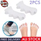 2pcs Silicone Gel Bunion Corrector Toe Separator Spreader Pain Relief Hallux OZ