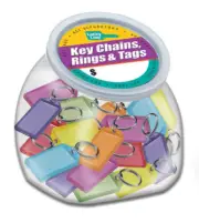 Lucky Line 60527 Key Tag with Flap & Split Ring Asst 75 Per Jar