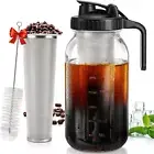 Cold Brew Coffee Maker 64 Oz,2-Quart Wide Mouth Cold Brew Maker with Stainless S