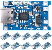 JESSINIE 10pcs TP4056 5V 1A 18650 Lithium Battery Charger Module Micro USB with Protection for DIY Electronics