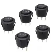 High Quality 5PCS Rocker Switch ON/OFF/ON SPST Contact 3Pins Toggle Switch