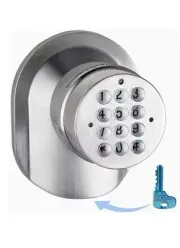 SoHoMill Electronic Keypad Door Knob Lock Set Nickel NEW