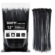 Zip Ties 12 inch, Black Zip Ties 100 pack, 40lb, Cable Ties, Self-locking Wir...