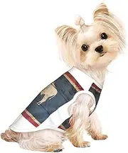 Wyoming State Flag Map print Dog Shirts for Small Dogs Stretchy T-Shirts Lightweight Tank Top Sleeveless Striped Vest