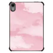 iPad mini (6th gen) iPad Impact Case Girly blush pink white pastel color cute clouds pattern