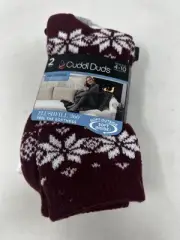 Cuddl Duds Plushfill 360 Super Soft Boot Crew Socks 2 Pair