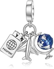 [LANBEIDE] Airplane Travel Animal Charms for Pandora Charms, 925 Sterling Silver Charms for Pandora Bracelet Present for Women…