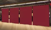 Lot of (4) Economy Burgundy Curtain Panel/Partition 15 H x 4½ W, Non-FR