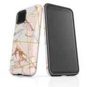 For Google Pixel 4 XL Case Armour Protective Cover Marble Pattern