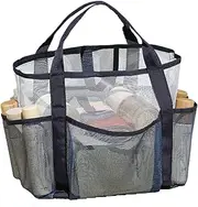 [Generic] Mesh Beach Bag for Women – Large Multi-Pocket Mesh Travel Bag, Beach Organizer with Pocket for Towels, Sunscreen, Flip Flops, Swimsuits, Sunglasses, Hats and Jug