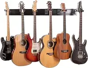 Guitar Lab Wall Mount - Multiple Rack With 6 Adjustable Rubber Cradles - Hangers for Electric, Bass, Acoustic - Sturdy Holder
