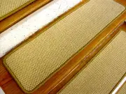 13 STEP 9" x 30" + LANDING Stair Treads Staircase WOVEN WOOL Tufted Carpet.