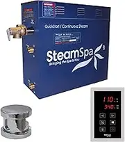 SteamSpa 9kW Steam Sauna Generator Sentry Series 240V Steam Generator with Touch Screen, Steamhead, Built-in Steam Shower Auto Drain, ACU Quickstart Steam Bath Generator Bundle SNT900CH-A