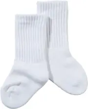 Jefferies Unisex Child Sport Crew 6 Pk, White, Small (7-8.5)