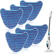 iSingo 6 steam mop pads， vax steam mop replacement pads, Compatible with vax steam cleaner Vax S85-CM, S86-SF-CC, S86-SF-C, S85-SF-R, Two-fiber wet/dry reusable floor mop steamer pads