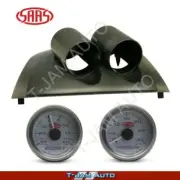 Gauge Pod for Ford Falcon FG XR6 XR8 Black + Boost + Vacuum White