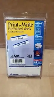 Avery Print or Write File Folder Labels 05200 , 072782052003
