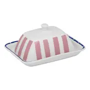 Porto Valentina Porcelain Butter Dish Food Storage Container w/ Lid 15x10cm
