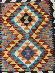 Hand Knotted Kilim Wool Rug, Bohemian Rug,Kuchi Rugs, 80 CM X 60 CM( KAS#711)