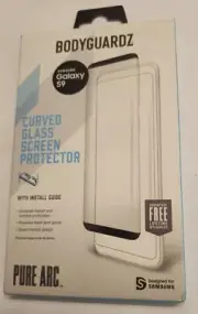BodyGuardz Pure Arc Samsung Galaxy Note9 Curved Glass Screen Protector New