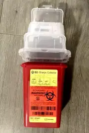 BD Sharps BioHazard Container/Collector Piercing Tattoo Medical Waste Needles