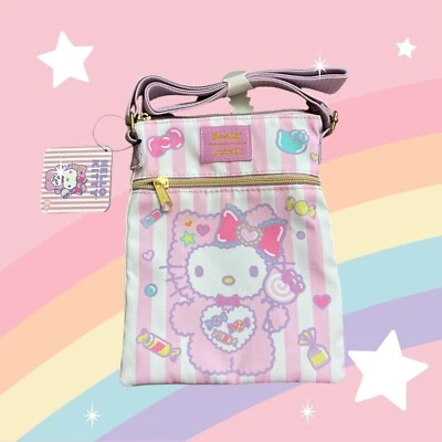 Loungefly Hello Kitty Candy Monster Passport Crossbody Bag NWT