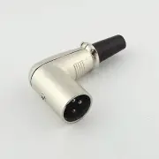 Microphone Mic Balanced Right Angle 3 Pin XLR Male Plug Connector Cord Adapter