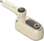 Binxind Portable Travel Steamer Iron, 1200W Handheld with LCD Display, Fast Heating, 180° Swivel Handle, White