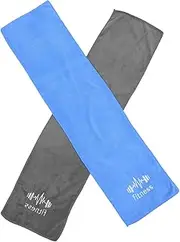Happyyami 2-Piece Microfiber Workout Towel Set for Gym Soft Absorbent Quick-Dry Sports Towel for Cycling Yoga