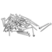 Hex Socket Head Self-Tapping Screw, 100Pcs M4x35mm 304 Stainless Steel Silver