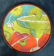 NWT Margarita Mambo Hand Painted StoneLite Clay Art 8.5” Salad/Dessert Plate