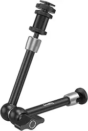 SmallRig Articulating Rosette Arm Max 11'' Long with Cold Shoe Mount & Standard 1/4"-20 Threaded Screw Adapter - 1498