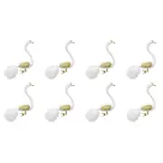 8x LVD Glass Clip Swan Decorative Sculpture Ornament Figure Home/Lounge Decor